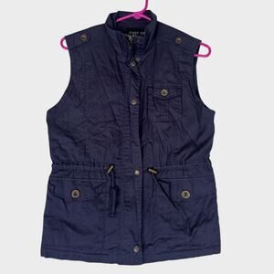 C'est Toi Utility Vest Gray Small Fur Lined Warm